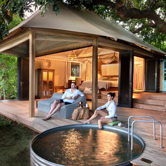 Romantic tent suite with private plunge pool Zimbabwe