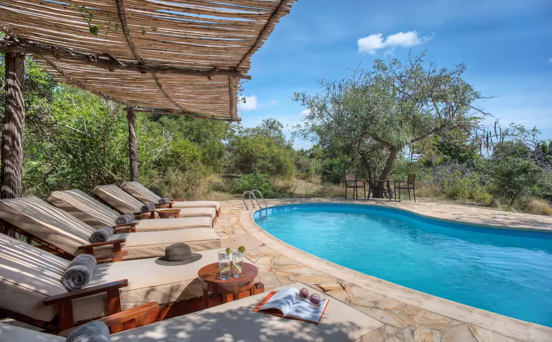 Roho ya Selous, Selous Game Reserve with pool view