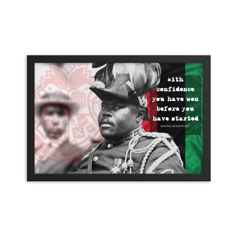 XyayX Marcus Garvey & Quote Framed Poster