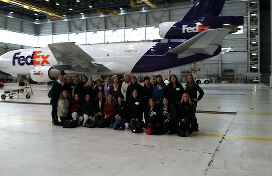 FedEx Hub Tour in front of a MD10