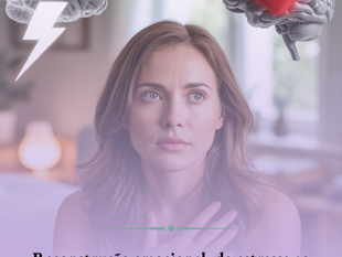 Ilustração de uma mulher refletindo sobre o impacto do trauma emocional no cérebro e nas emoções, mostrando a diferença entre neurotrauma e neuroemocional, simbolizando o processo de reconstrução da vida após o abuso.”