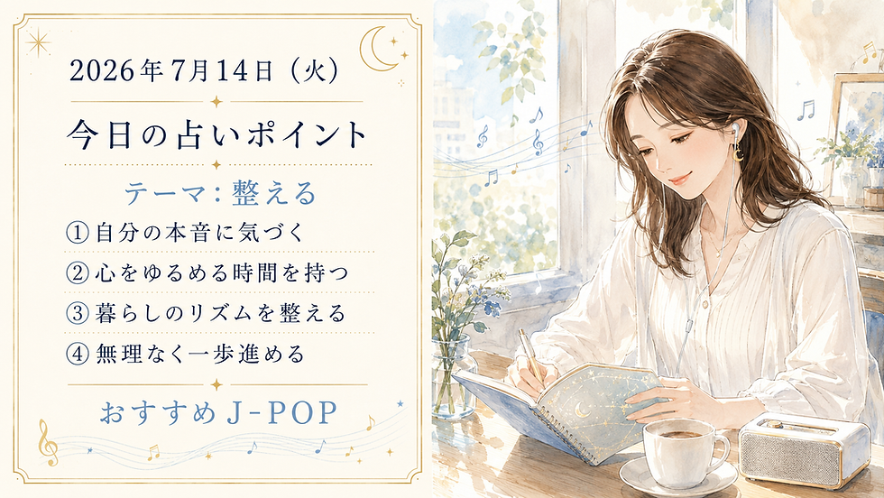 AI占い、J-POP、音楽占い、歌占い