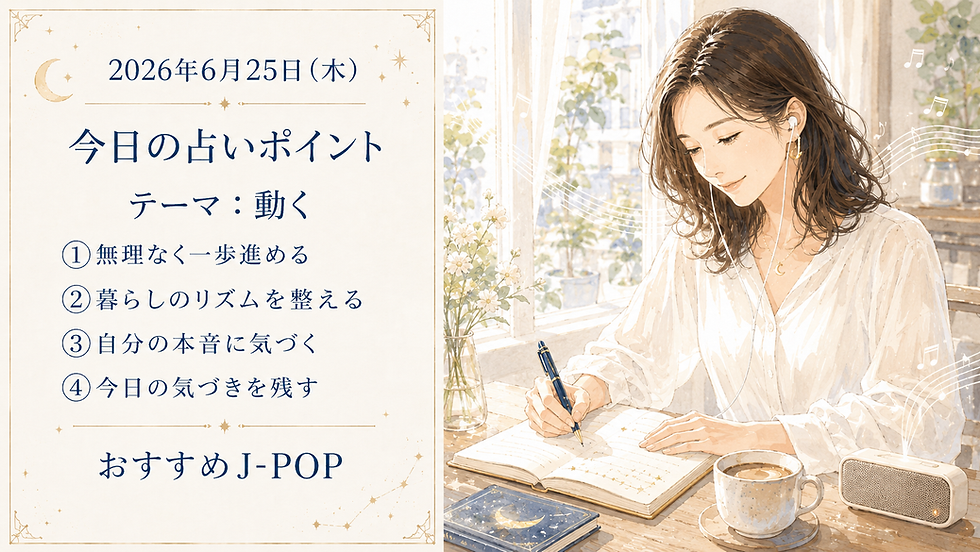 AI占い、J-POP、音楽占い、歌占い
