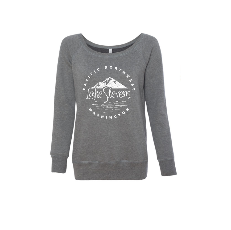 Thumbnail: Pilchuck + Lake Stevens Women's Wide Neck Sweatshirt