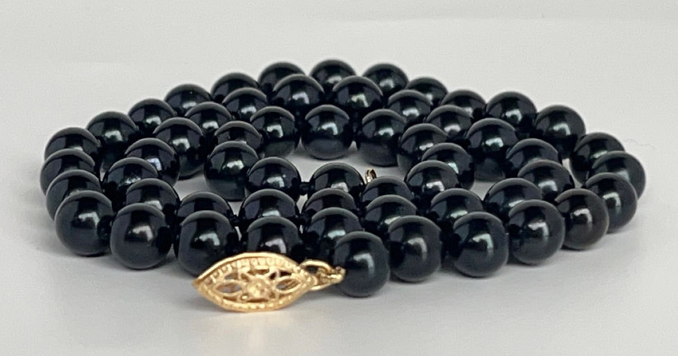 Miniatura: 16” Black Japanese Akoya  Necklace (6.5mm)