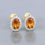 Miniatura: 14KYG Orange Sapphire and Diamond Designer Earrings