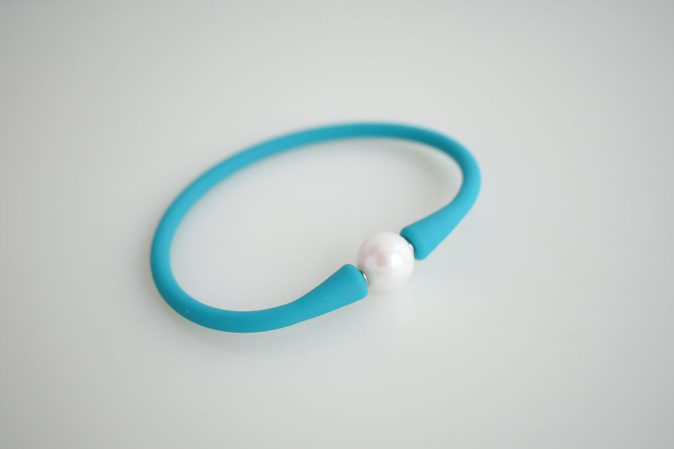 Miniatura: Silicon Freashwater Pearl Bracelet Various Colors