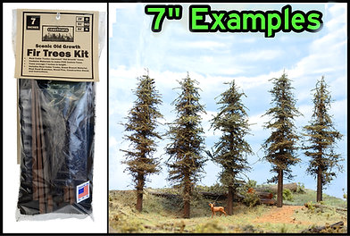 7 inch Old Growth Fir Trees Kit