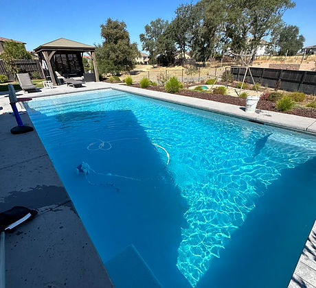 Swimming pool on a sunny day in california 