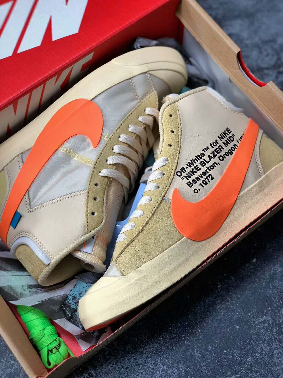Thumbnail: Nike Blazer Mid high cut Offwhite