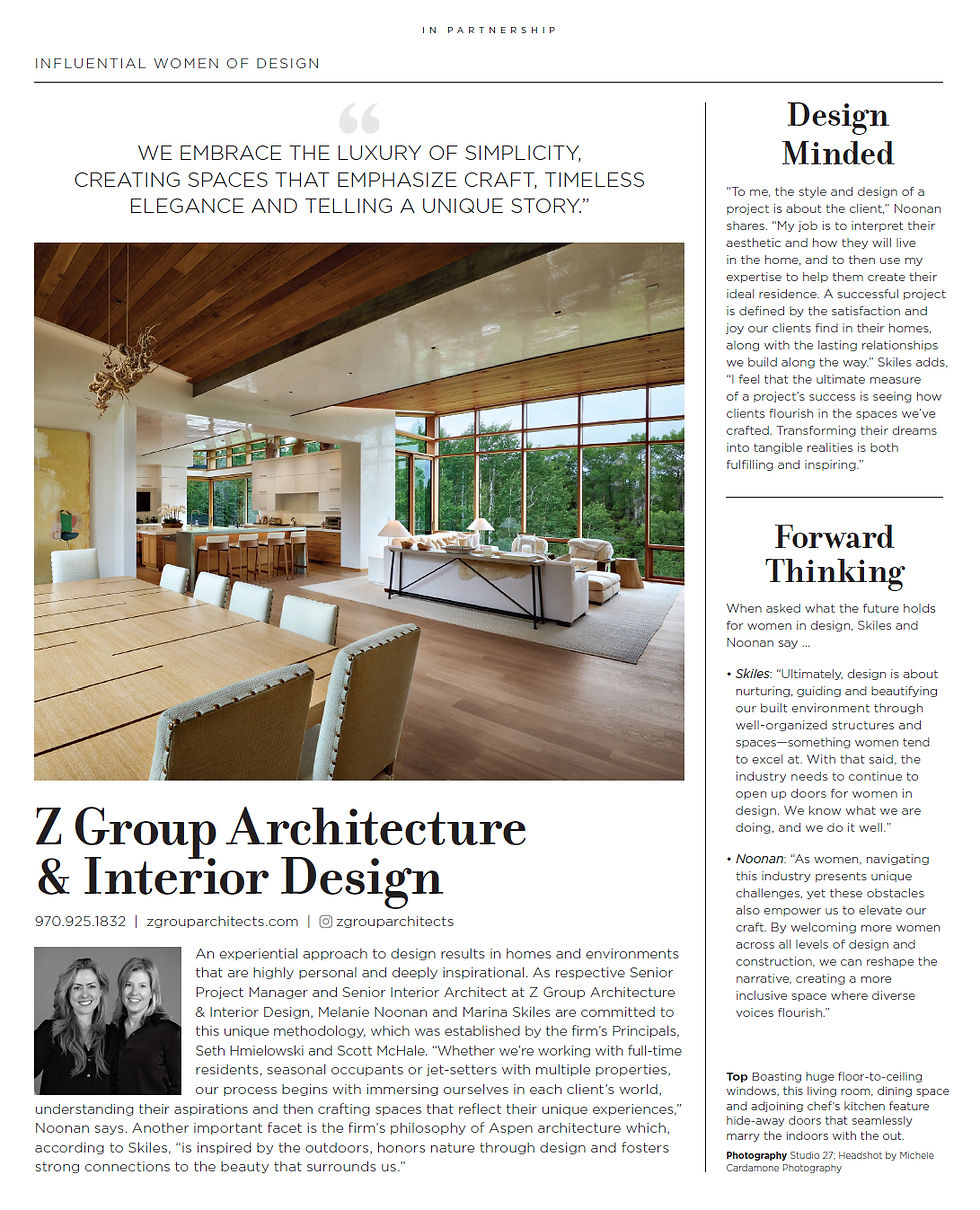 Luxe Interiors+Design Magazine Influential Women In Design featuring Melanie Noonan and Marina Skiles