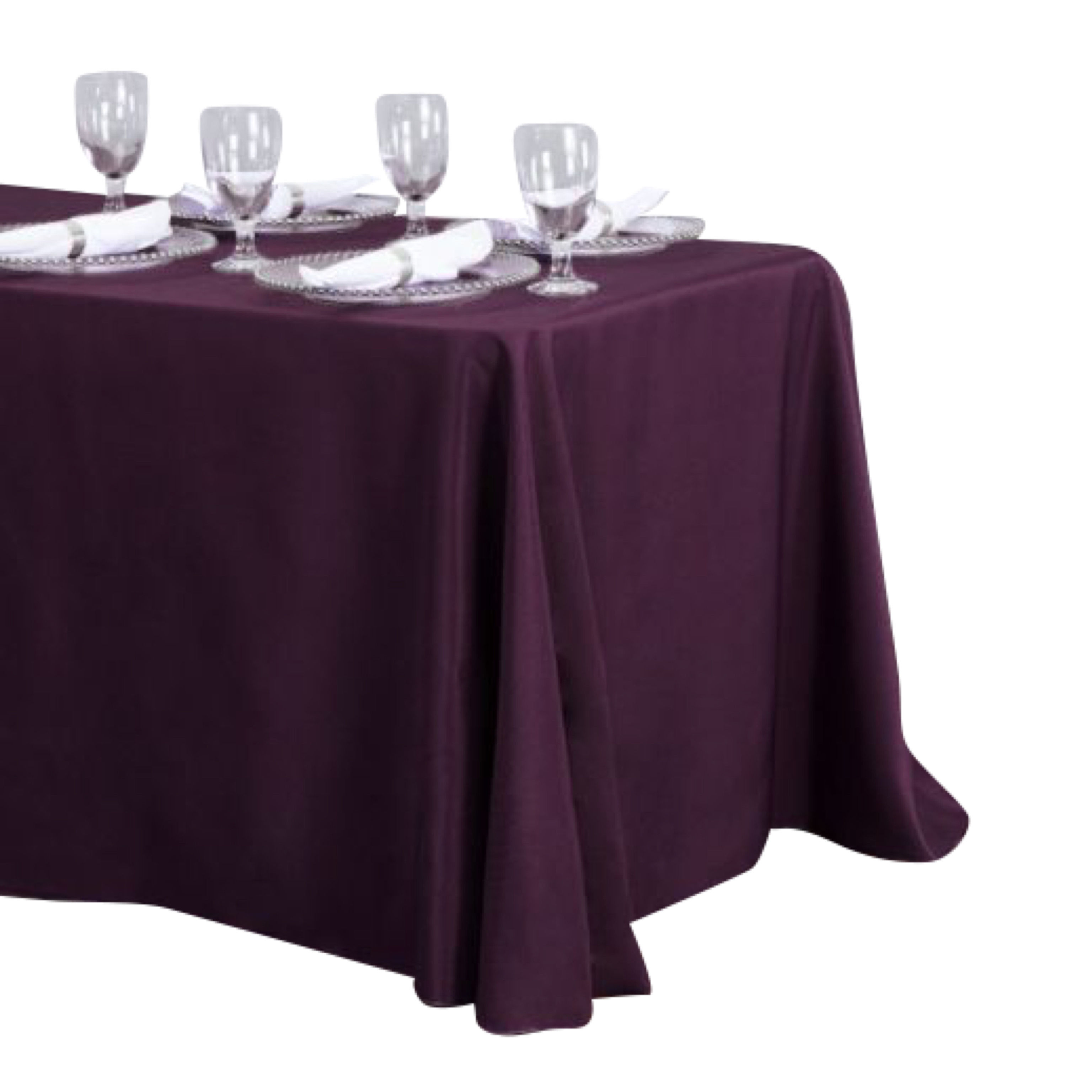Polyester Tablecloth - Eggplant Rectangular