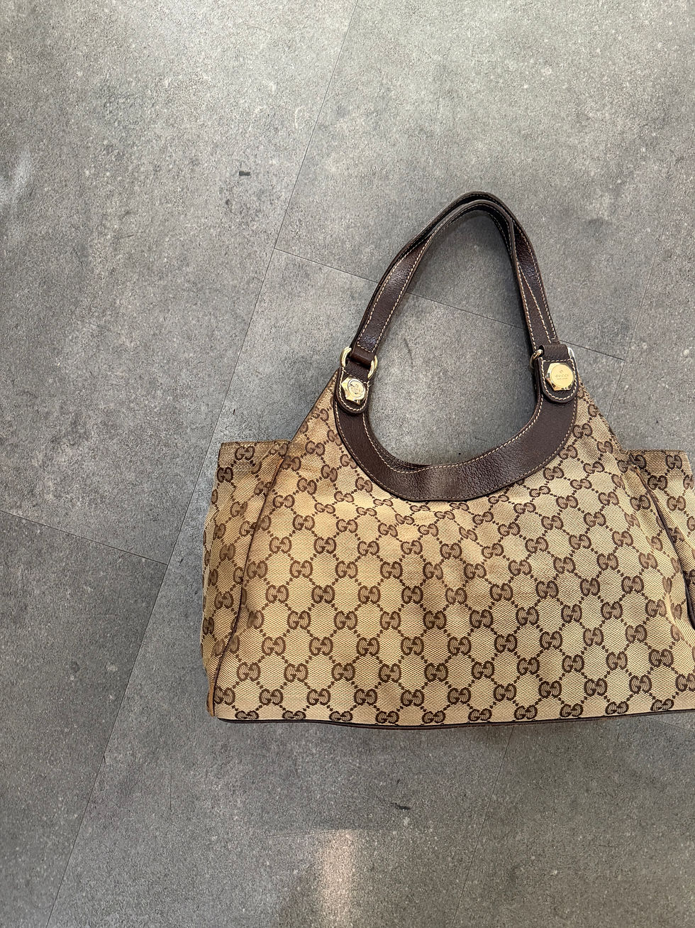 Thumbnail: GUCCI GG CANVAS HOBO BAG