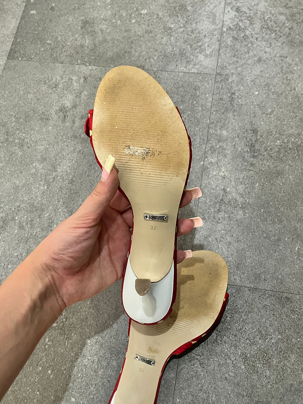 Thumbnail: RED POLKA DOTT PUMPS GUESS SIZE 37