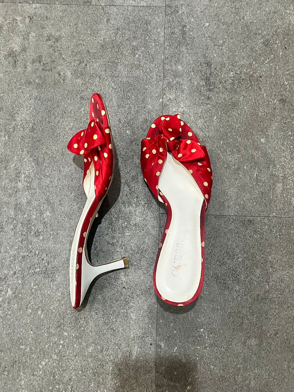 Thumbnail: RED POLKA DOTT PUMPS GUESS SIZE 37