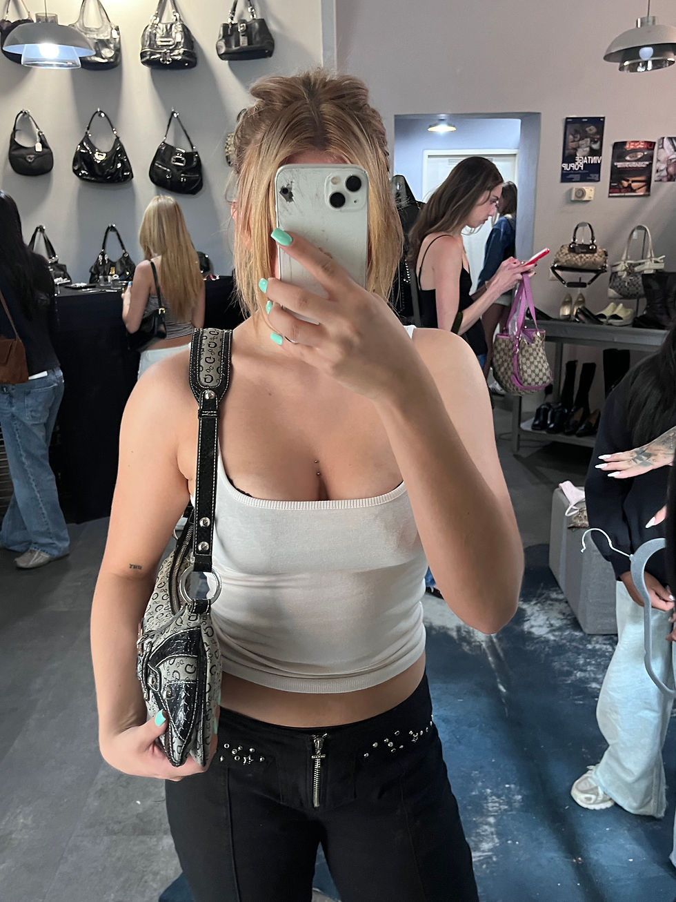 Thumbnail: GUESS MONOGRAM BLACK/SILVER PLAQUE