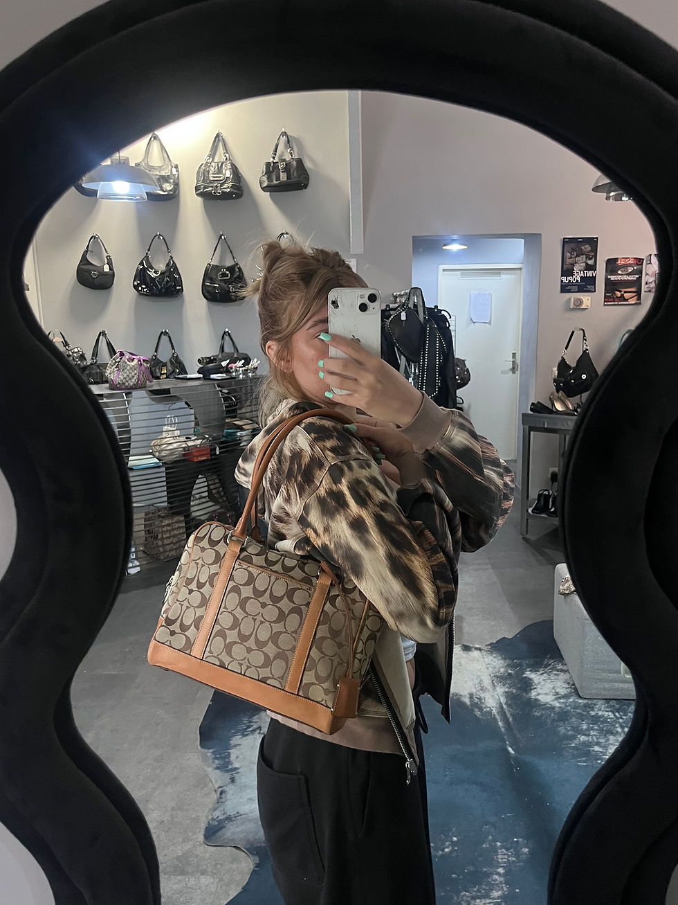 Thumbnail: COACH SIGNATURE SATCHEL JAQUARD MONOGRAM