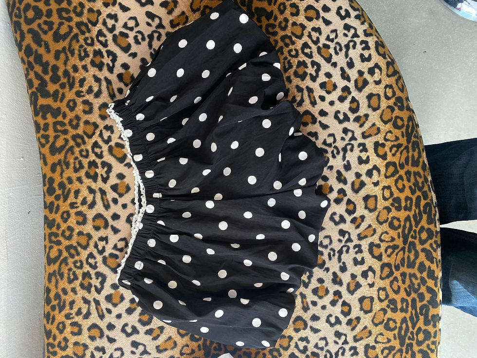 Thumbnail: Cute black shorts with dots 