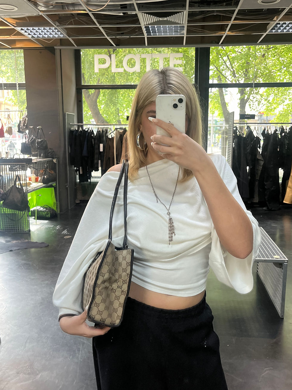 Thumbnail: GUCCI GG CANVAS JACKIE TOTE BAG