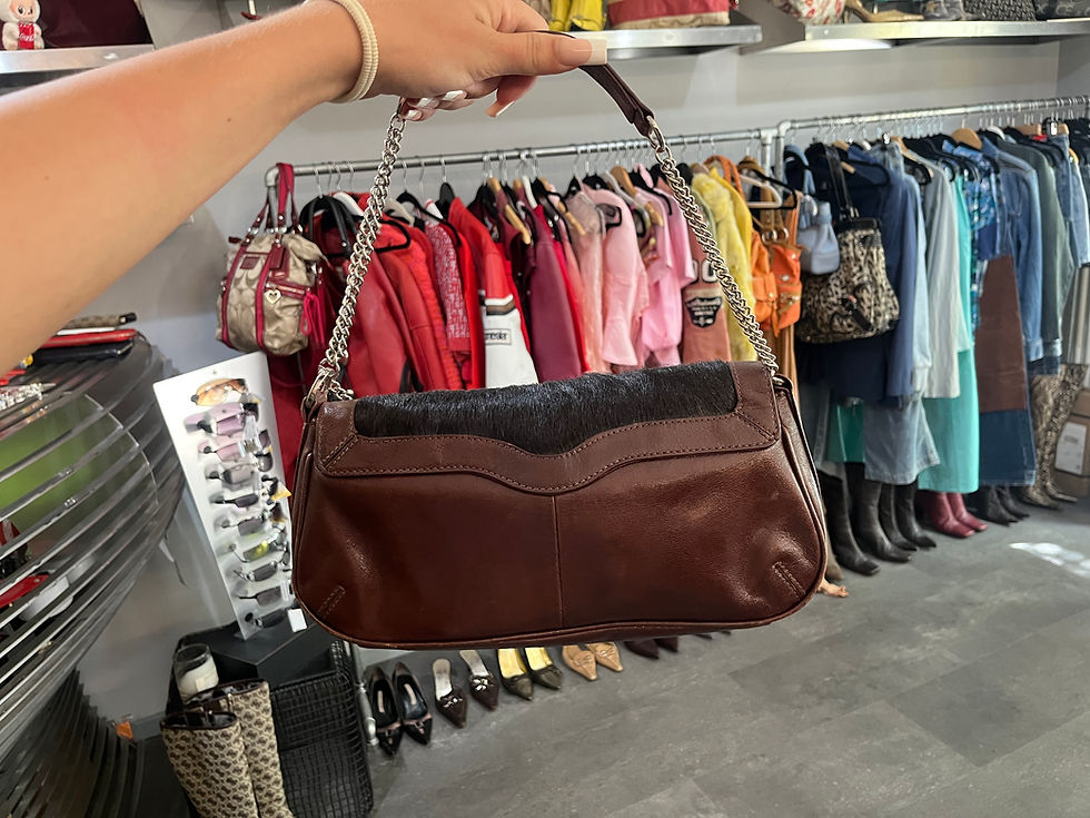 Thumbnail: JOOP Y2K PONY HAIR SHOULDER BAG BROWN