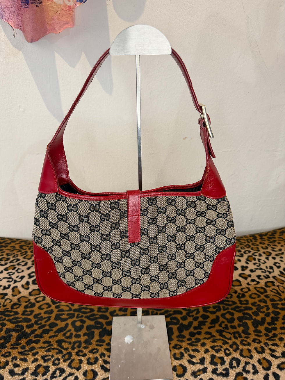 Thumbnail: GUCCI JACKIE RED CANVAS 