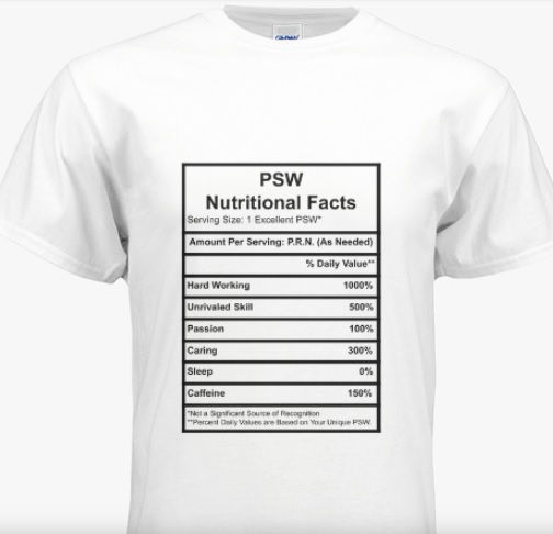 PSW Nutritional Shirt *Price Includes Taxes & Shipping*