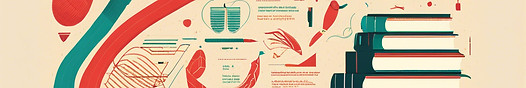 Abstract illustration which artistically depicts elements of typography design and research.