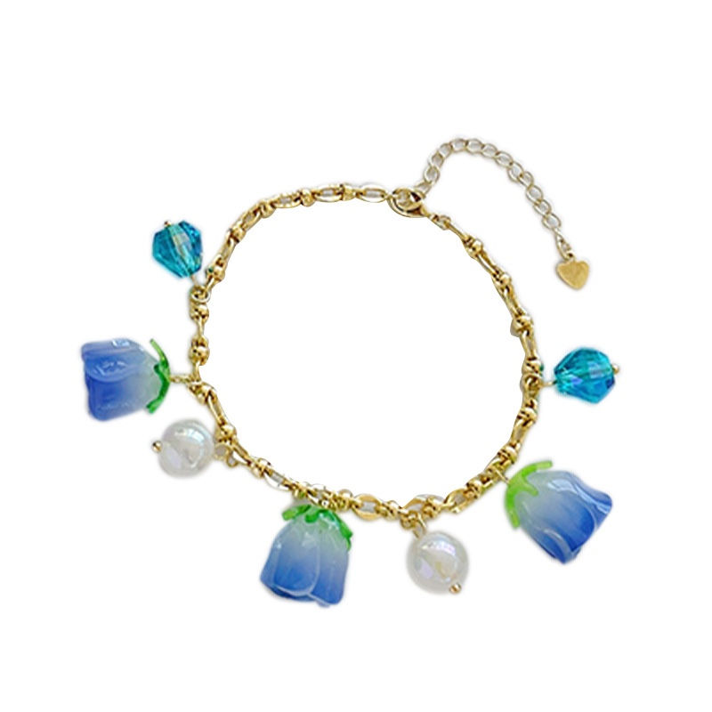 Miniaturbild: Tulpen Rose Blumen Armband süß elegant romantisch Schmuck