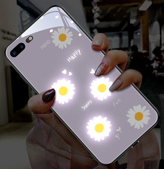 Led Leuchtende Handyhülle Apple Iphone 12/12pro Max Kamille Blumen tiktok trend