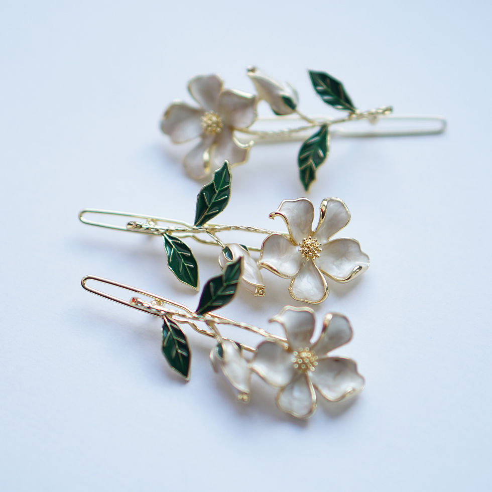 Miniaturbild: Birneblumen Glasur Haarschmuck Haarclip Haarspange Romantisch Modern Elegant