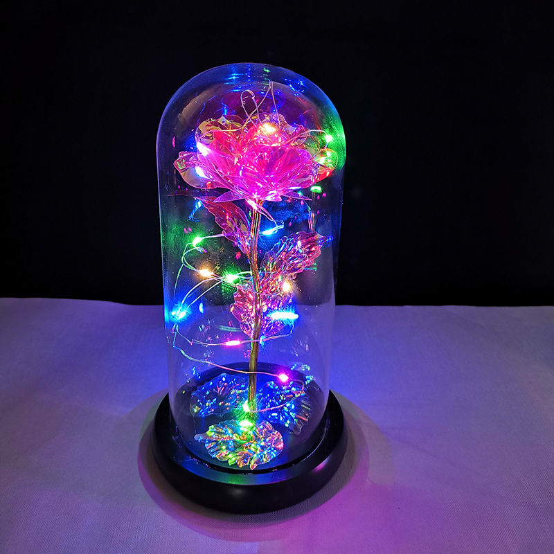 Miniaturbild: Deluxe Verpackung Ewige Infinite Rose im Glas Led Licht Geburtstag