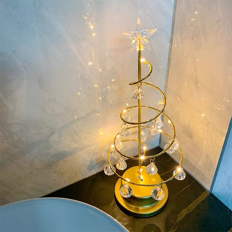 Miniaturbild: 33cm Mini Weihnachtsbaum DekoSet LED-Lichterketten Diamantbaum