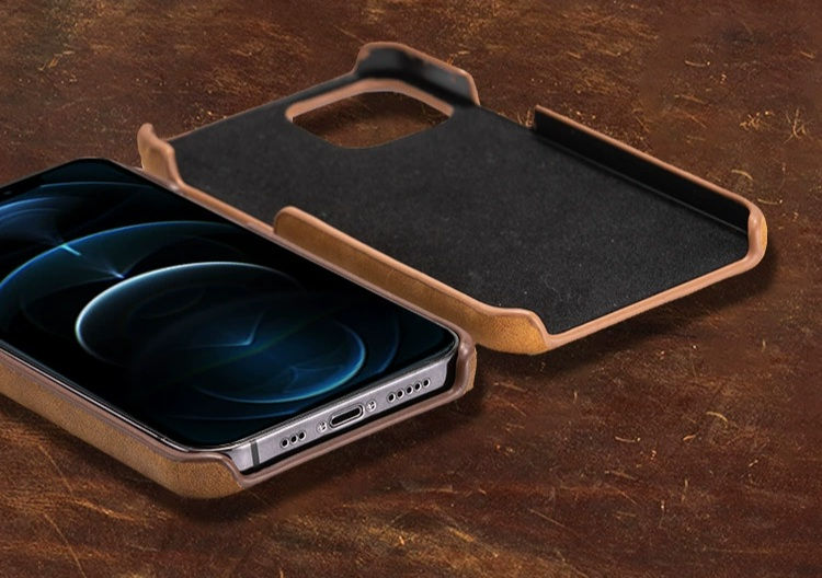 Miniaturbild: EchtLeder Hülle Handyhülle Apple iPhone 13 mini pro max Schutzfolie phone case