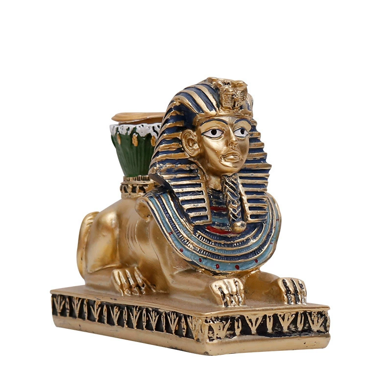 Miniaturbild: ägyptisch Kerzenständer Kerzenhalter Figur Abinus Sphinx Nephthys Katen Deko