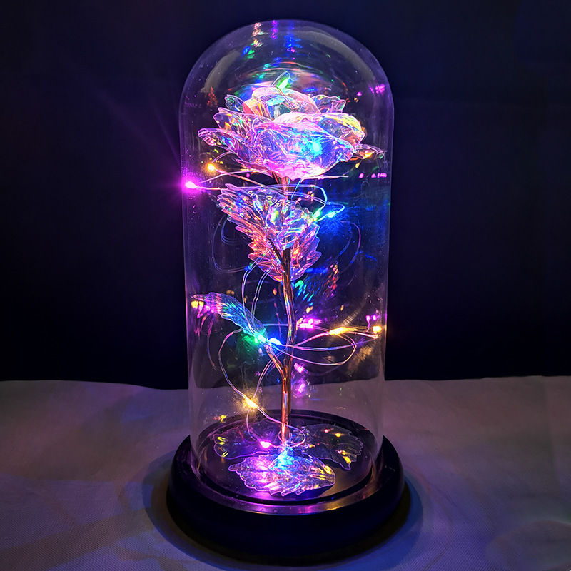 Miniaturbild: Deluxe Verpackung Ewige Infinite Rose im Glas Led Licht Geburtstag