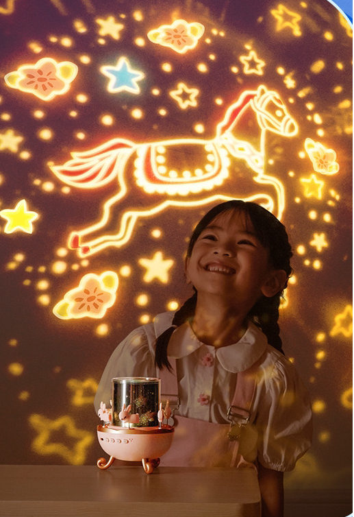 Miniaturbild: 6 in 1 LED Hase Projektor Sternenhimmel Nebula Weihnachtsmann Meer Nachtlichter
