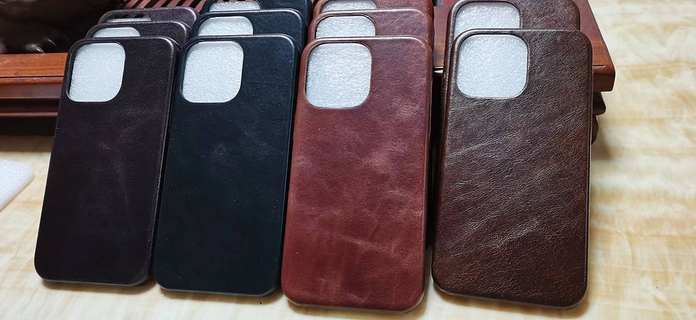 Miniaturbild: Leder Handyhülle mit Kameraschutz für Apple iPhone 14 Plus Pro Max