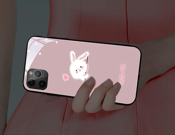Miniaturbild: Led Leuchtende Handyhülle Apple Iphone 12pro Max Hase/Bär Huge me tiktok trend