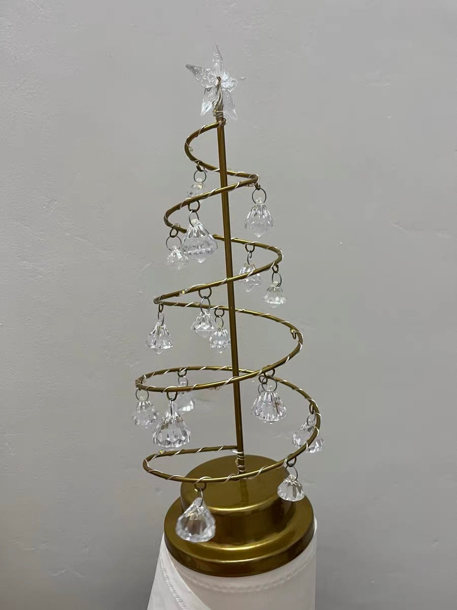Miniaturbild: 33cm Mini Weihnachtsbaum DekoSet LED-Lichterketten Diamantbaum