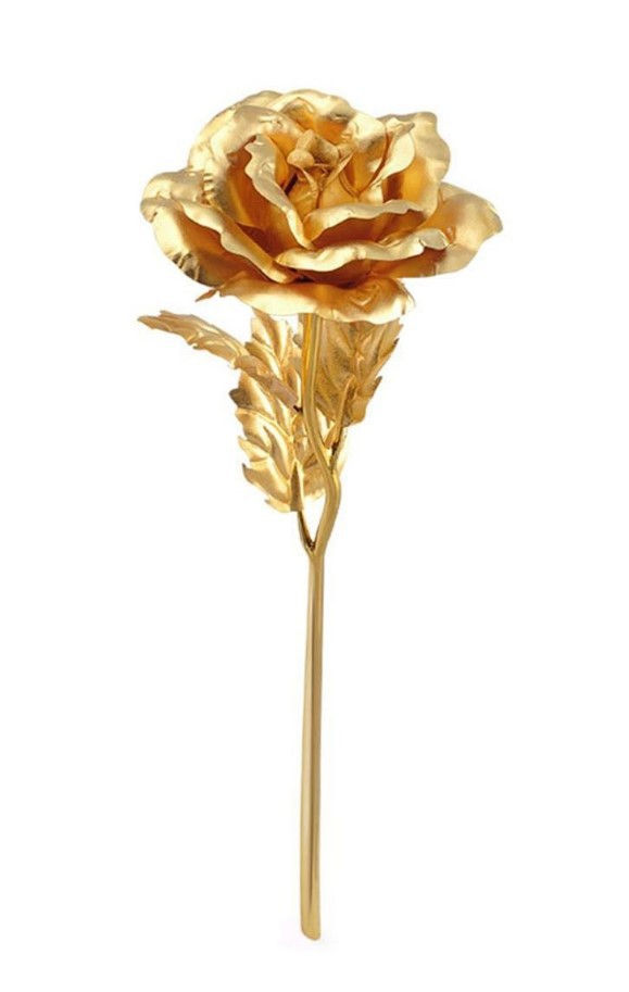 Miniaturbild: 24K Gold Goldene Rose mit Sockel Liebe Geschenke Frauen Geburtstag Muttertag