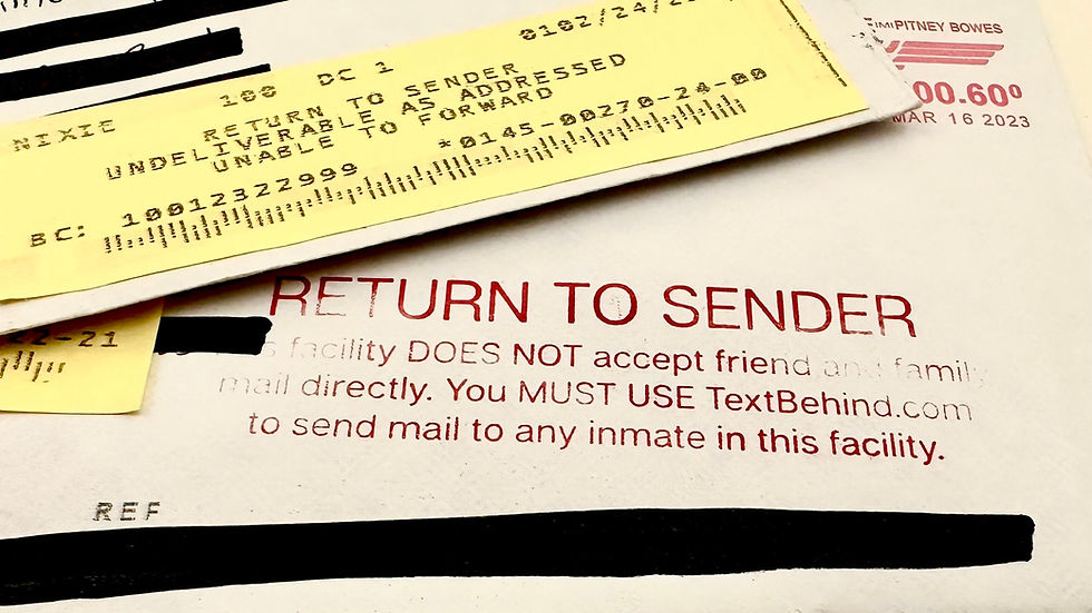 Mail Scanning Prison Policy