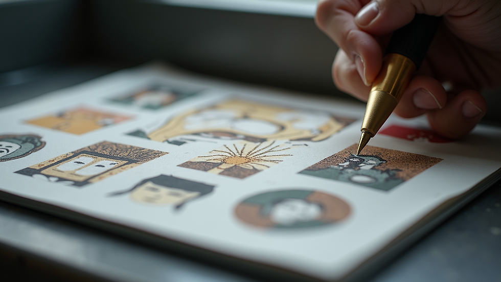 Close-up view of a personalized product design process