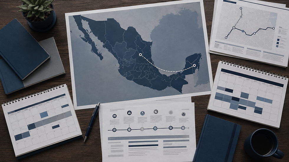 Mapa de México, rutas y calendarios para planear una mudanza de un hijo a otro estado