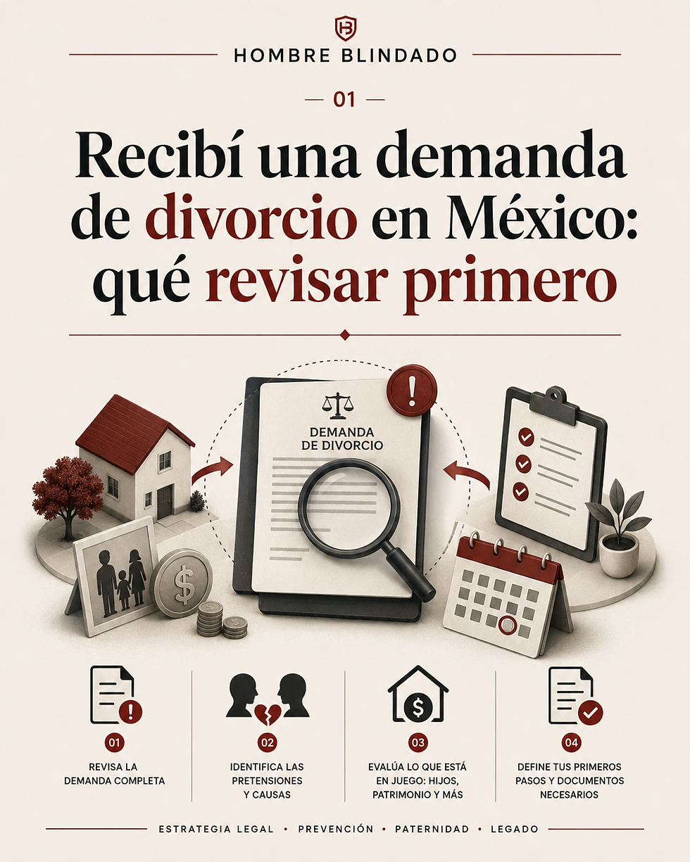 Recibí una demanda de divorcio en México: qué revisar primero