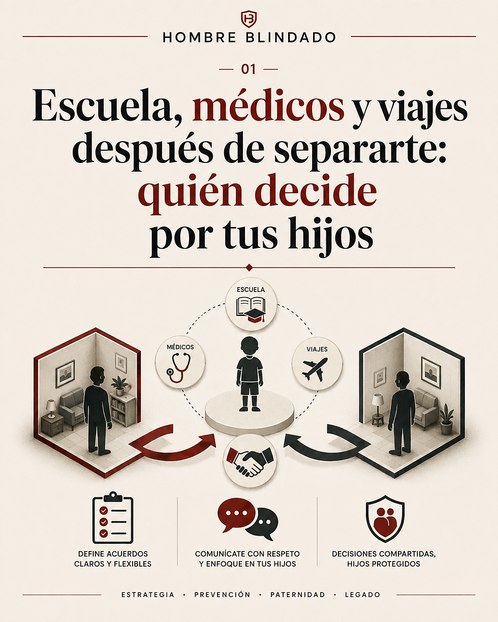 Escuela, médicos y viajes después de separarte: quién decide por tus hijos
