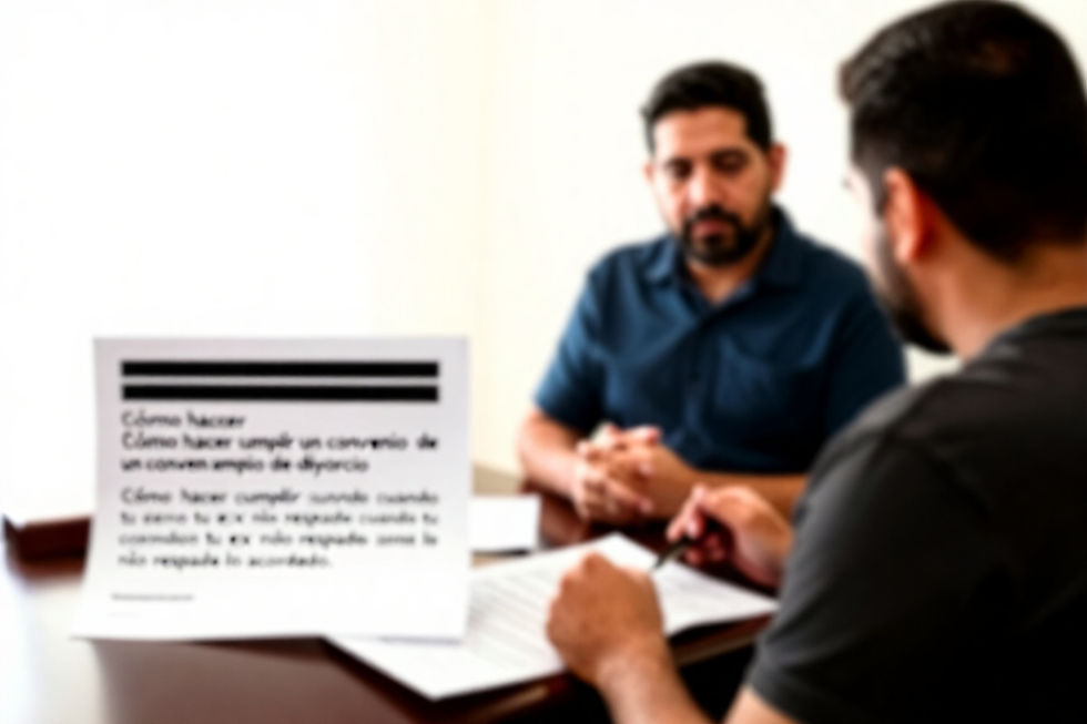 Cómo hacer cumplir un convenio de divorcio cuando tu ex no respeta lo acordado. Guía visual del problema y documentos que conviene revisar