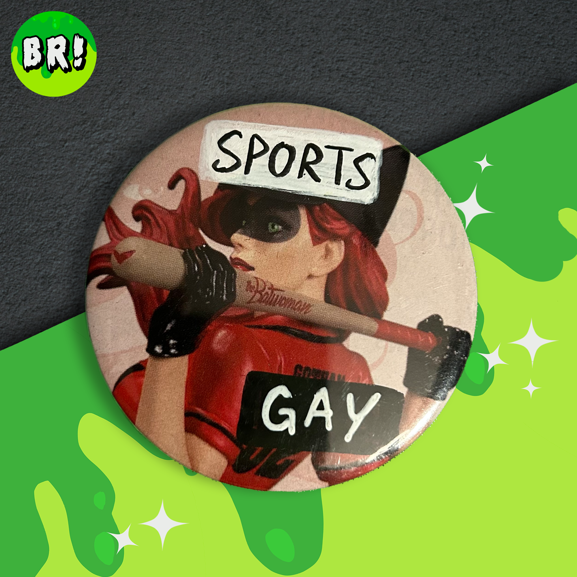 Batwoman 'Sports Gay' 58mm Pin Badge