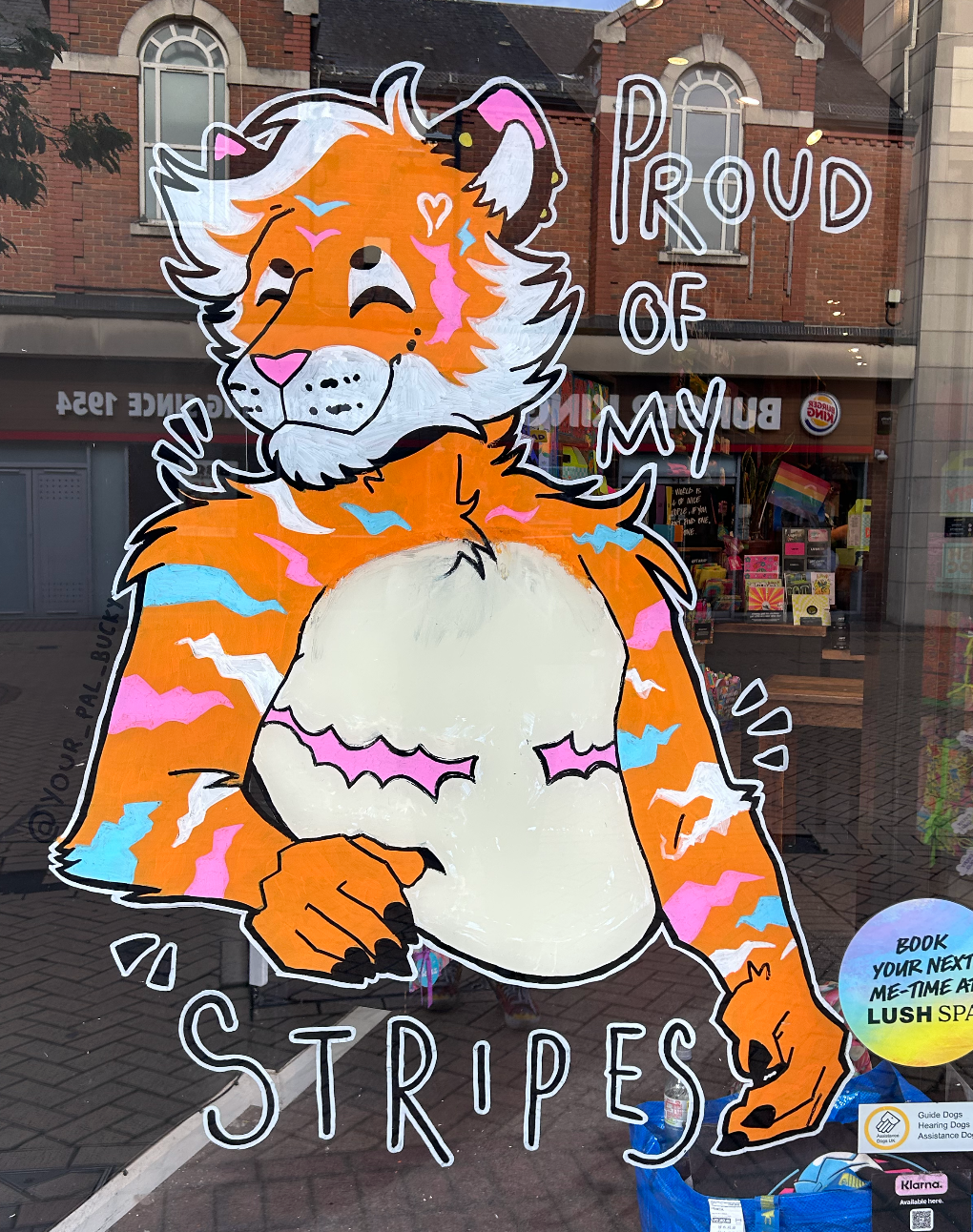 [PRE-ORDER] 'Proud of my Stripes' Trans Pride Tiger Vinyl Sticker