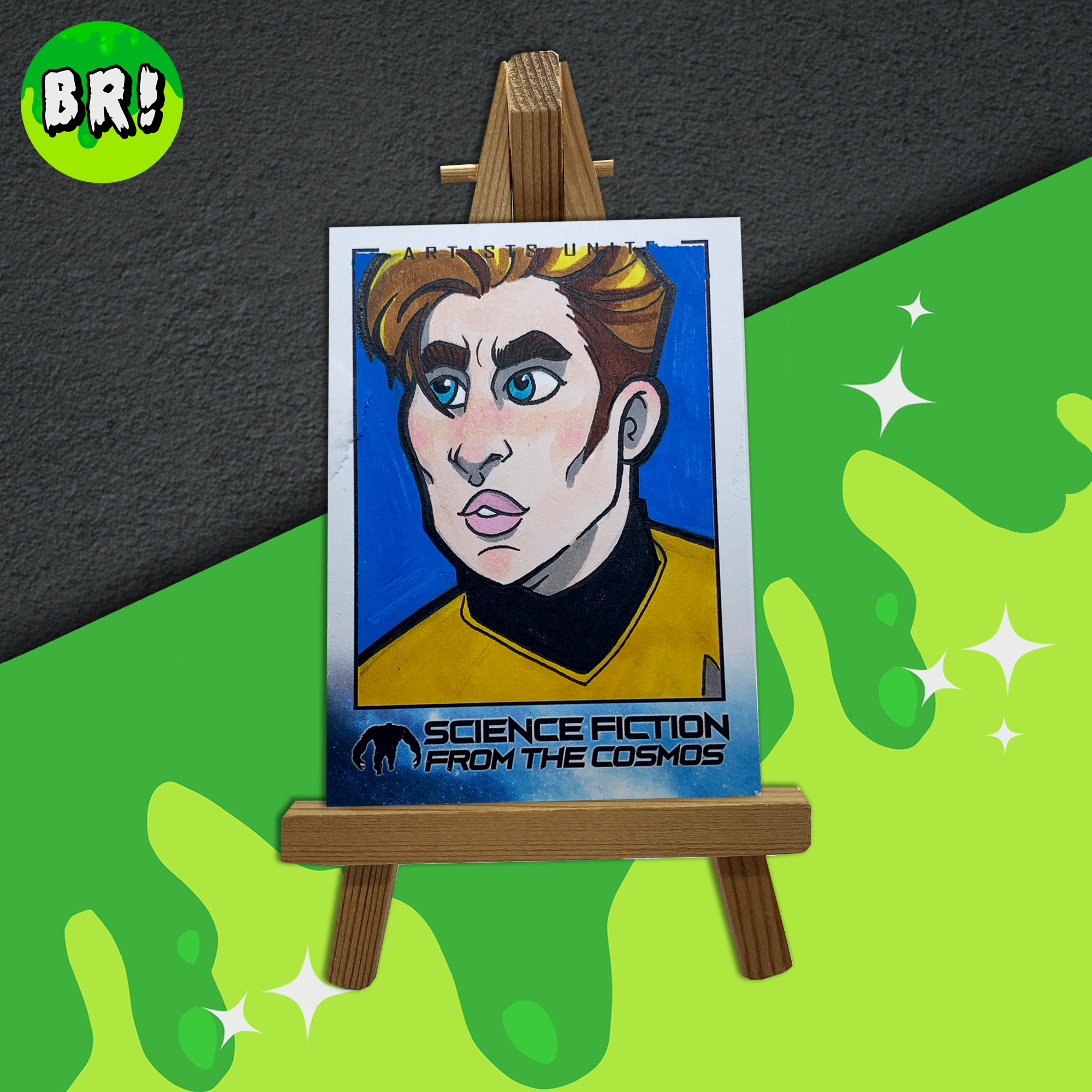 Captain Kirk, Star Trek - 'Scifi From The Cosmos' Sketch Card Original (1/1)