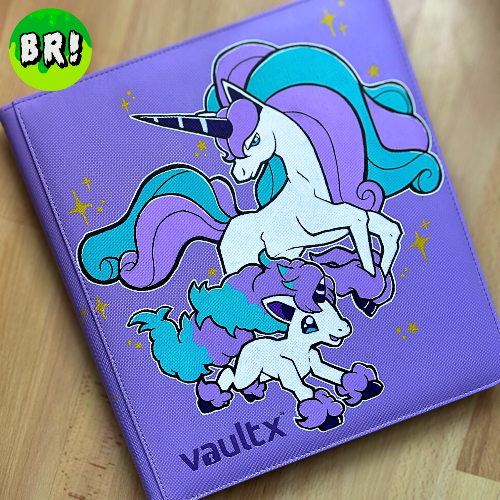 Galarian Ponyta & Rapidash 12-Pocket Hand-Painted Pokémon TCG Binder